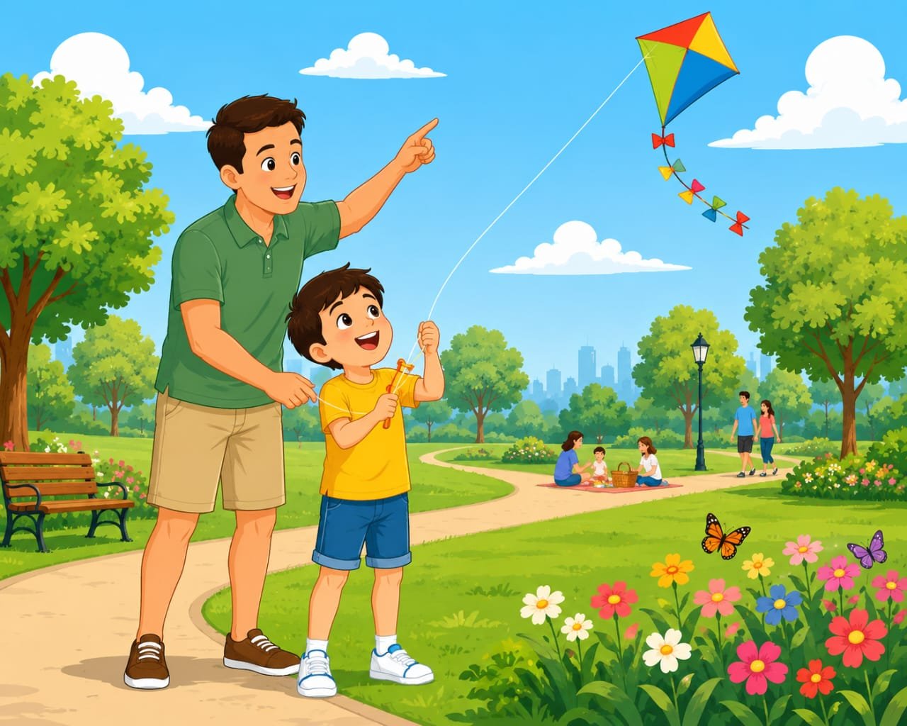 Let's Fly a Kite illustration